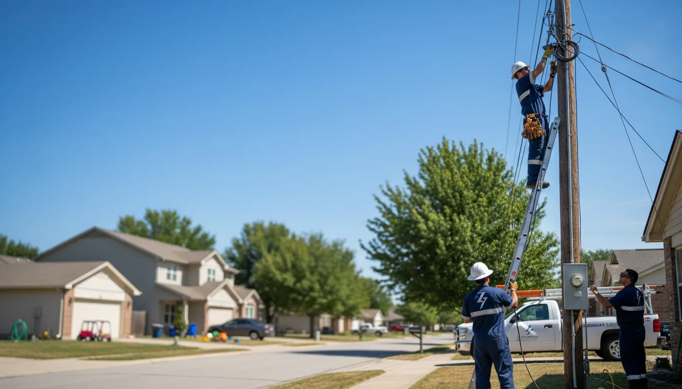 Residential electrician providing installation services in Pekin, ND